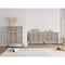 Manhattan Comfort 2-Piece DUMBO  5-Drawer Tall Dresser and DUMBO 6-Drawer Double Low Dresser in White and Grey 2-DB03-WG - alternate 1